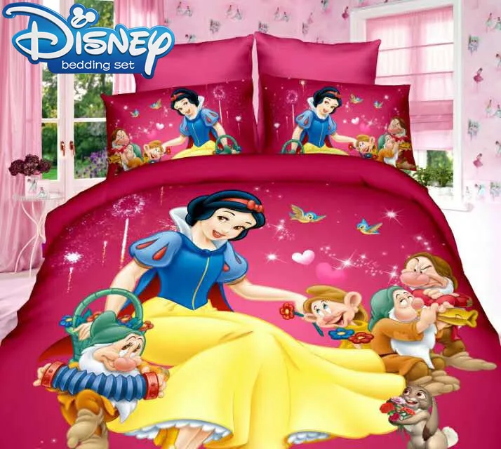 

Роскошное постельное белье принцессы белоснежный принт одеяло покрывало Розовое женское 3 шт. знаменитые Мультяшные 3d покрывала один разме...