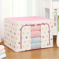 oxford cloth steel frame storage box for clothes bed sheets blanket pillow shoe holder container organizer shoe box