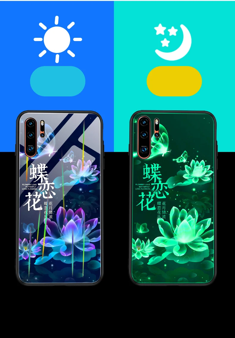 Чехол для huawei P30 Lite P20 Pro Чехол из закаленного стекла ударопрочная световая крышка для huawei P30 Lite Nova 4e Nova 5 Pro 5i чехол