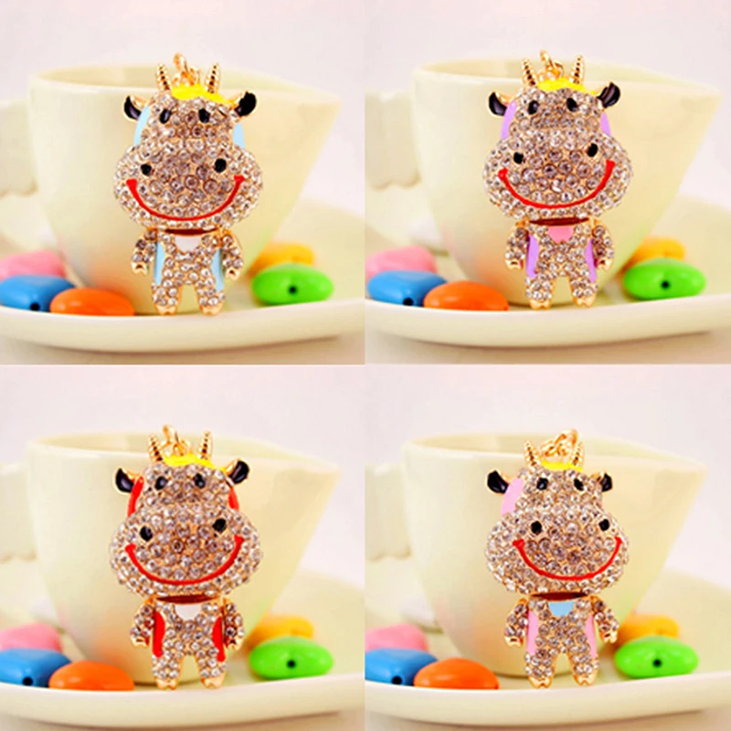 2021 китайский новый год Ox Стразы с украшением в виде кристаллов и изображением