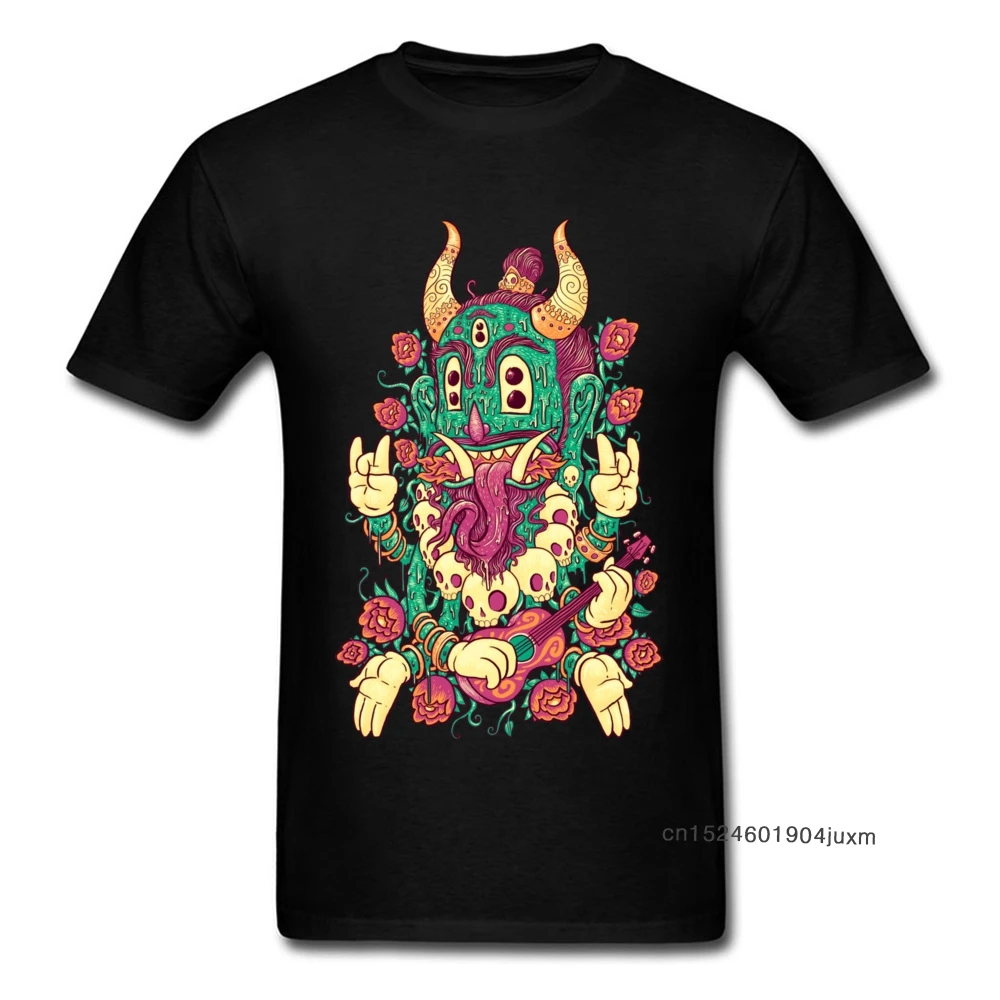 Мужская футболка с коротким рукавом 100% хлопок круглым вырезом в стиле рок н