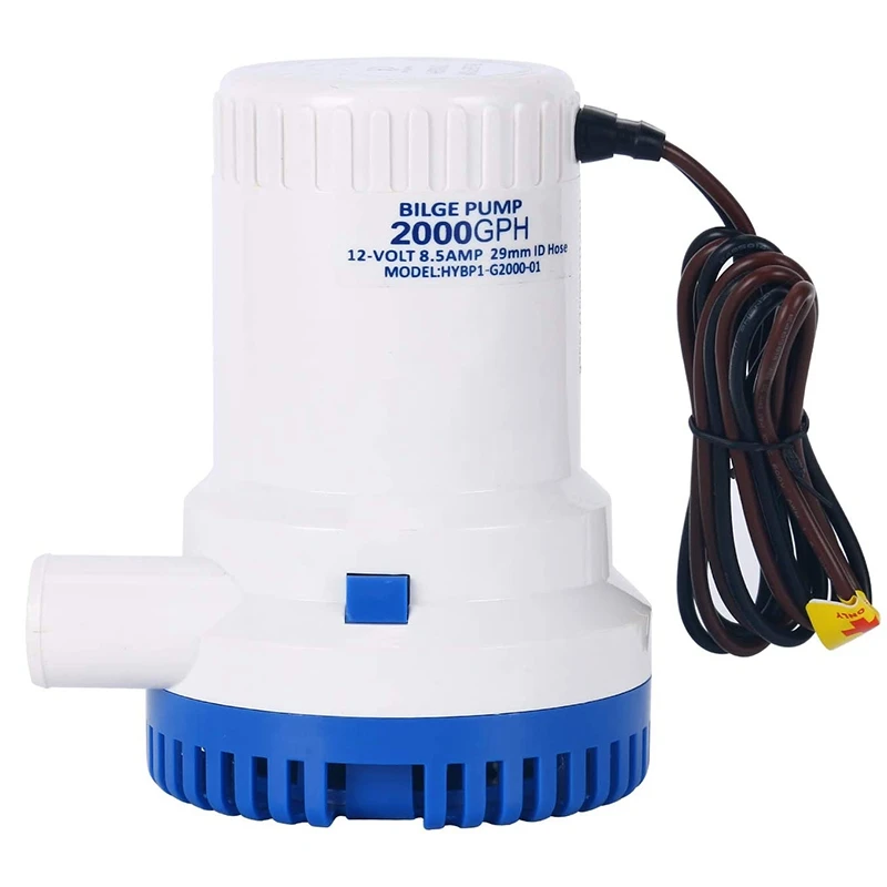 

2000 GPH 12V Non-Automatic Boat Marine Plumbing Electric Bilge Pump