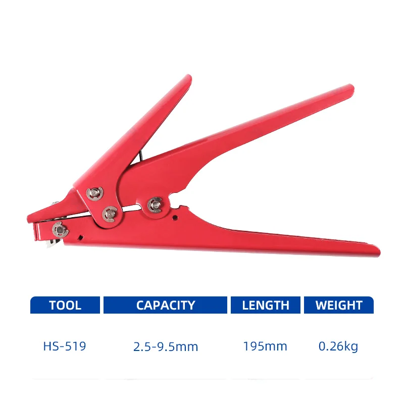 Красный зажим-пистолет зажимает нейлоновый кабель шириной 2 4-9 мм для фиксации и