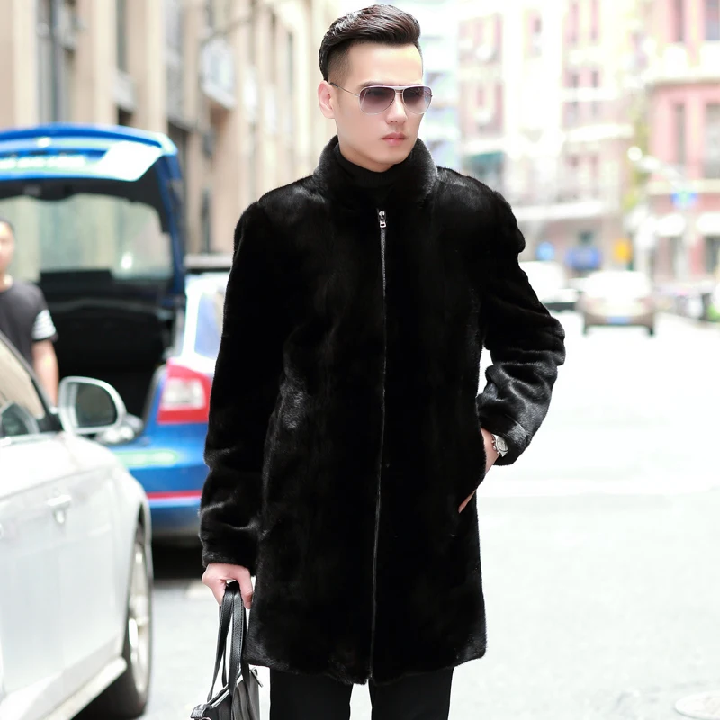 

2020 Mens Mink Coat Winter Jacket Men Natural Mink Fur Jackets Plus Size Real Fur Coat Men Warm Coats M168 KJ3307