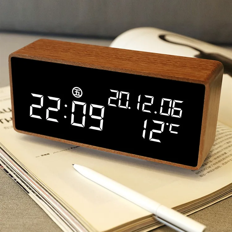 

NEW NEW Led Alarm Clock Smart Speaker Bedside Luminous Electronic Clock Home Desktop Clock