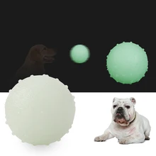 Funny Dog Toy TPR Rubber Balls LED Light Glowing Puppy Chew Toys Pet Ball Toys For Night Play
