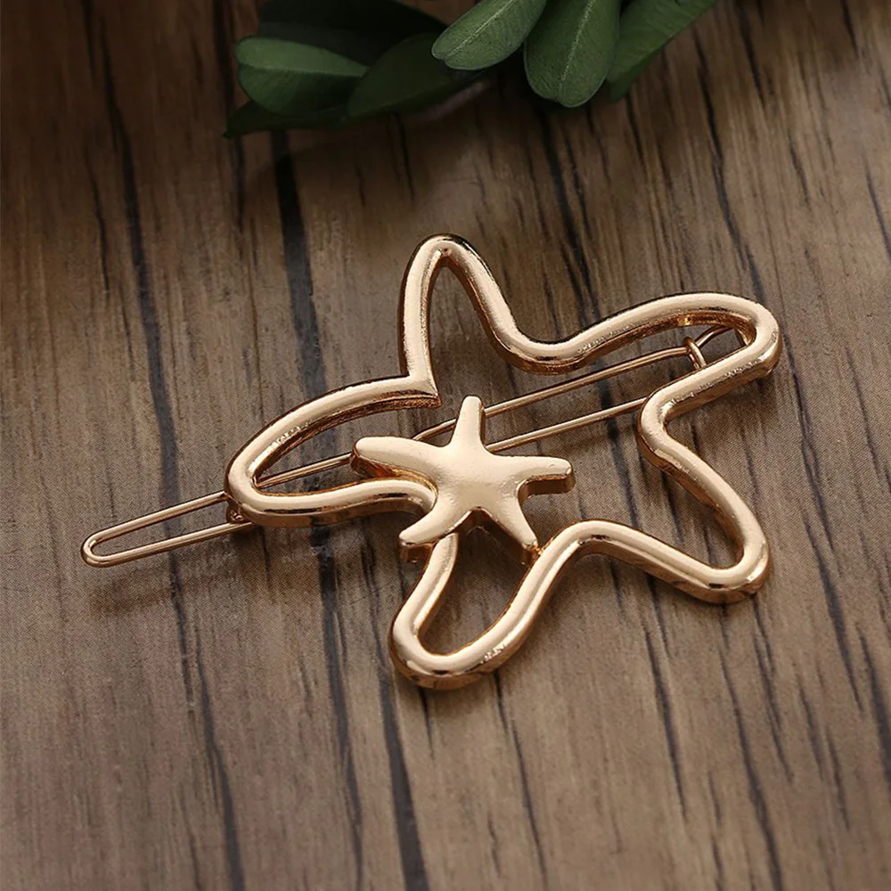 1 шт. Модные женские Простые индивидуальные заколки для волос полые золотые