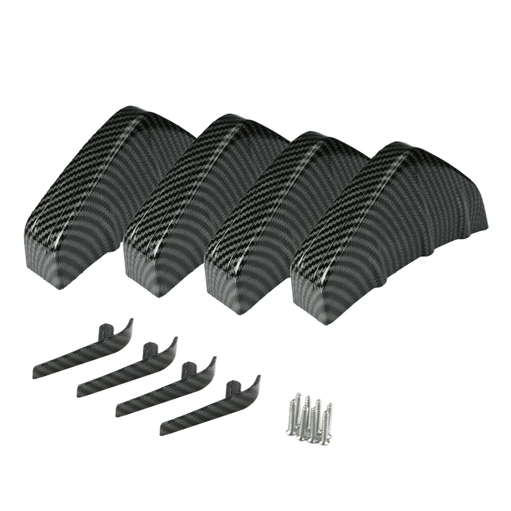 

4pcs Black Car Rear Bumper Spoiler Wing Lip Splitter Car Auto Accessories