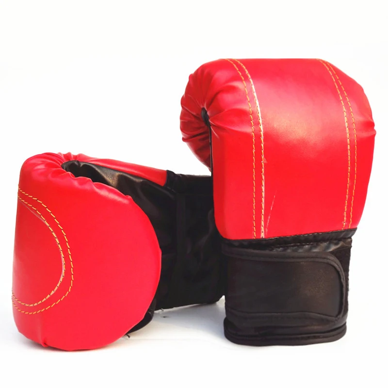 

Взрослый Фитнес Muay Thai Спорт Боксёрские перчатки Регулируемая наручные ПУ боксер кожа ММА Бокс кик бокс саньда для борьбы тренировки