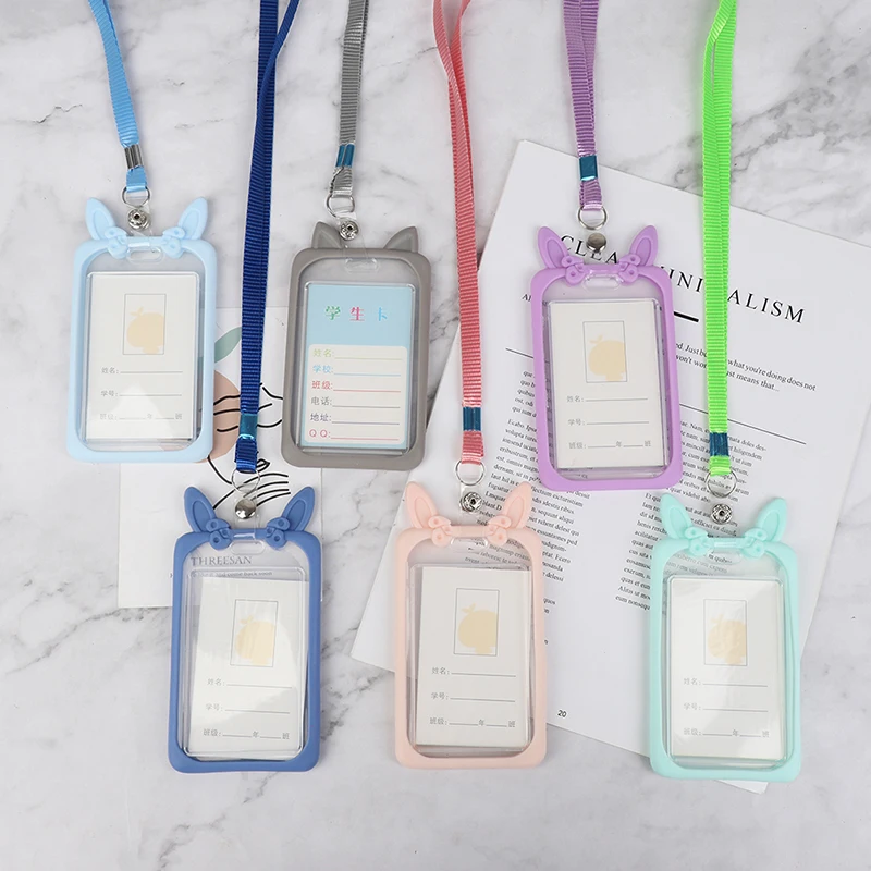 

Credit Card ID Holder Cute Cartoon Silicone Bus Card Case Key Holder Luggage Tag