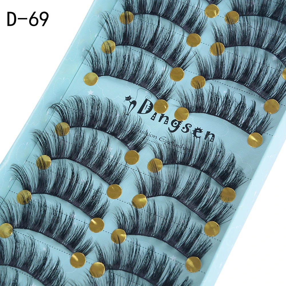 10 пар накладные ресницы натуральные 3D мягкие норковые удлиняющие толстые