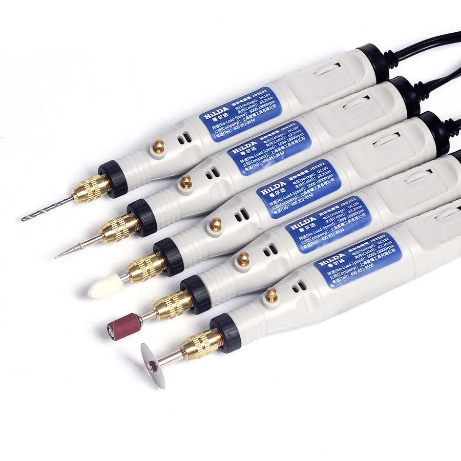 18 в Гравировка Pen Мини дрель Rotary tool с шлифовальные аксессуары