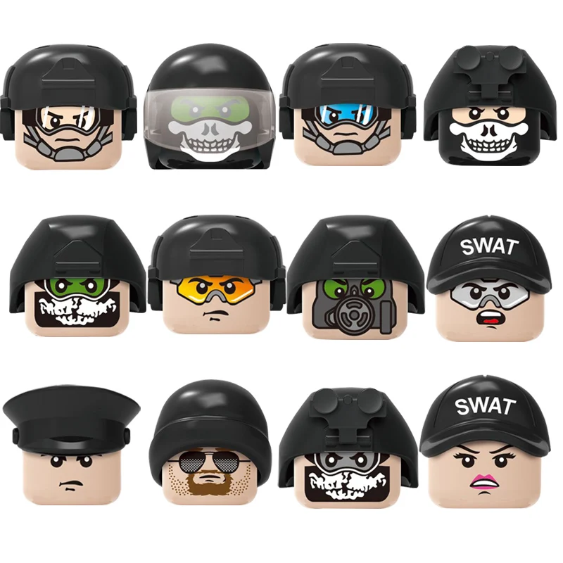 Конструктор городской военный спецназ солдат полиция MOC оружие пистолеты набор