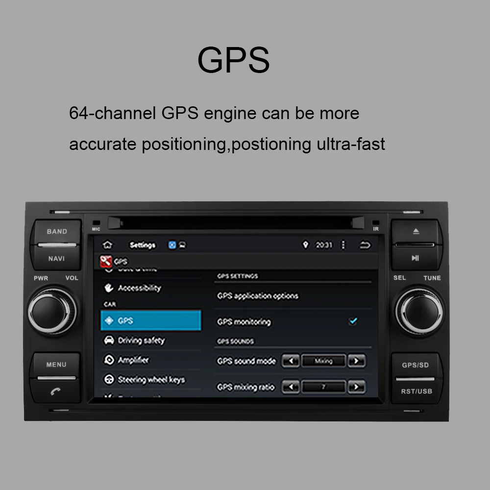 Автомагнитола для Ford Focus/Mondeo/S-max/Connect 9 0-2005 Android 2007 4 Гб ОЗУ GPS-навигация