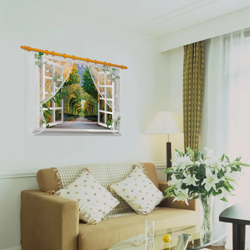 

Cute Landscape Decal Removable PVC Mural Poster For Bedroom Decoration Sticker Mural
