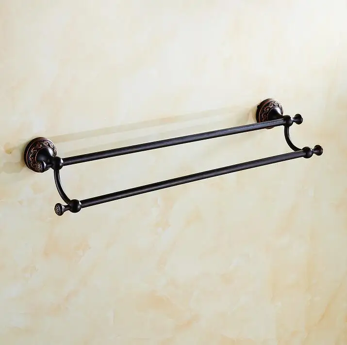 Держатель для полотенец из латуни с черной отделкой|Вешалки полотенец| |