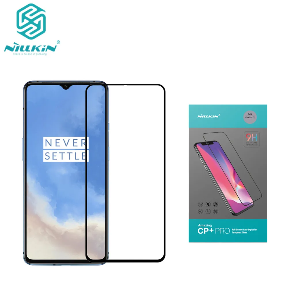 Для Oneplus 7T CP + PRO Полное покрытие закаленное стекло 9H 2.5D изогнутая защита экрана