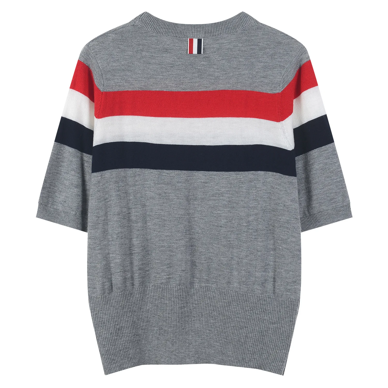 

ENGAGEMENT High Quality Spring/summer 2021 Colorful Striped Casual Fashion Sweater T-shirt Slim Color Matching Blouse Female