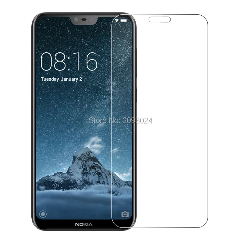 

2.5d 0.26mm 9h front guard tempered glass for nokia x6 5.8 inch screen protector safety toughened protective film for nokia x6