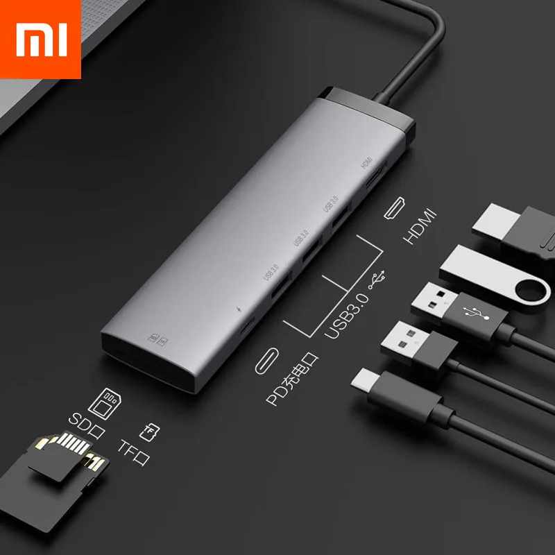 

Xiaomi MIIIW 7 In 1 /5 In 1 USB-C Hub Docking Station Adapter With 4K HDMI HD Display PD3.0 Power Delivery 3 * USB 3.0 /SD