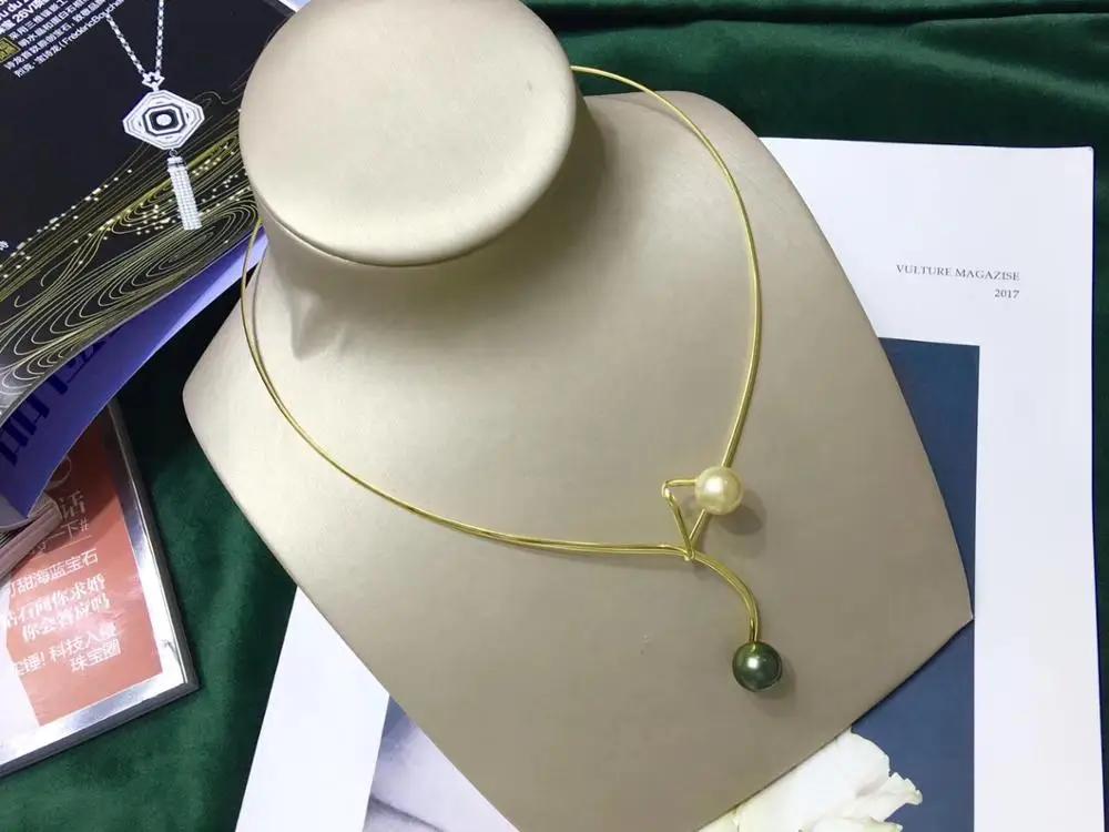 

Цепочка для ожерелья из серебра 925 пробы с двумя жемчужинами