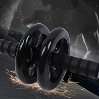 double wheeled updated ab abdominal press wheel rollers gym exercise equipment for body building fitness home weght loss equipme