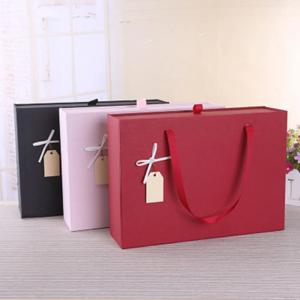 

35*25*10cm Gift Bag Present Paper Bag Gift Box,High Quality Rigid Thick Gift Box,Box With Handle Bag,Birthday Gift Box Wedding