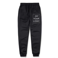men pants customized logo print hoodies fitness casual long pants diy your logo sweatpants streetwear joggers tracksuit trouser