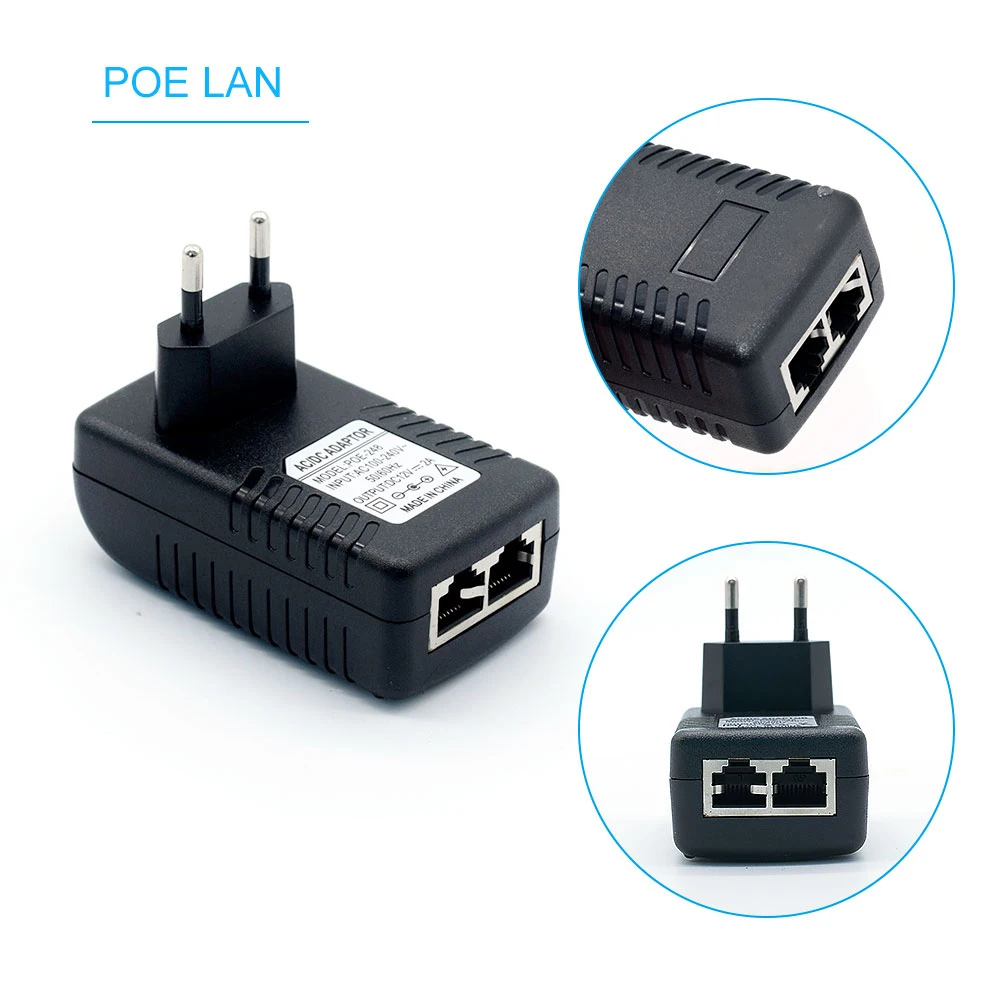 48 В/12 в POE инжектор Ethernet CCTV адаптер питания 0 5 А/2 а 24 Вт для IP-камер IP телефонов
