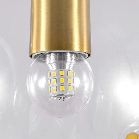 

LED E27 Postmodern Glass Bubbles Gold Silver Designer Chandelier Lighting. lustre Suspension Luminaire Lampen For Dinning Room
