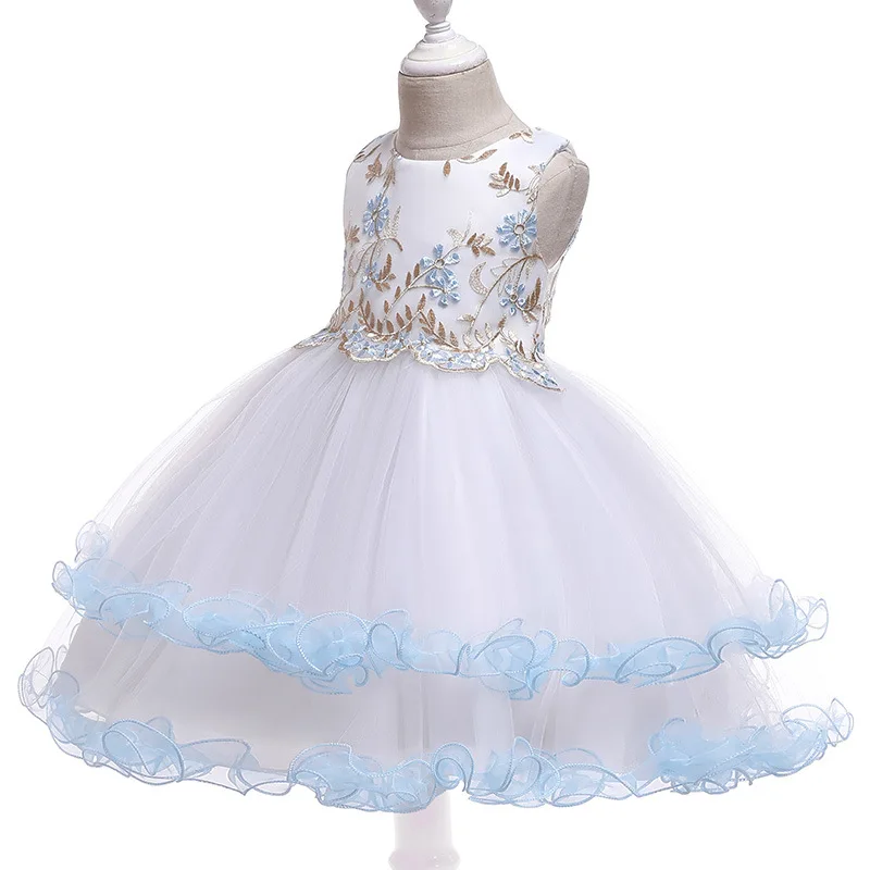 Платье для девочек принцессы vestido Детское платье Свадебное Одежда Цвет белый menina