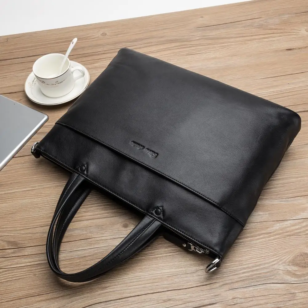 Bison Denim Fashion Brand Genuine Leather Briefcase Men Bags Business laptop Handbag  for Men Large Capacity Shoulder Bag
