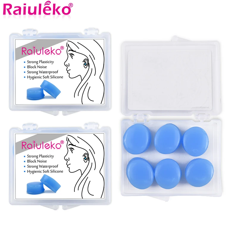 

6 Pcs/Box Sleep Noise Reduction Ear Plugs Soft Silicone Sleeping Travel Protection Earplugs For Learning Workplace Soundproof