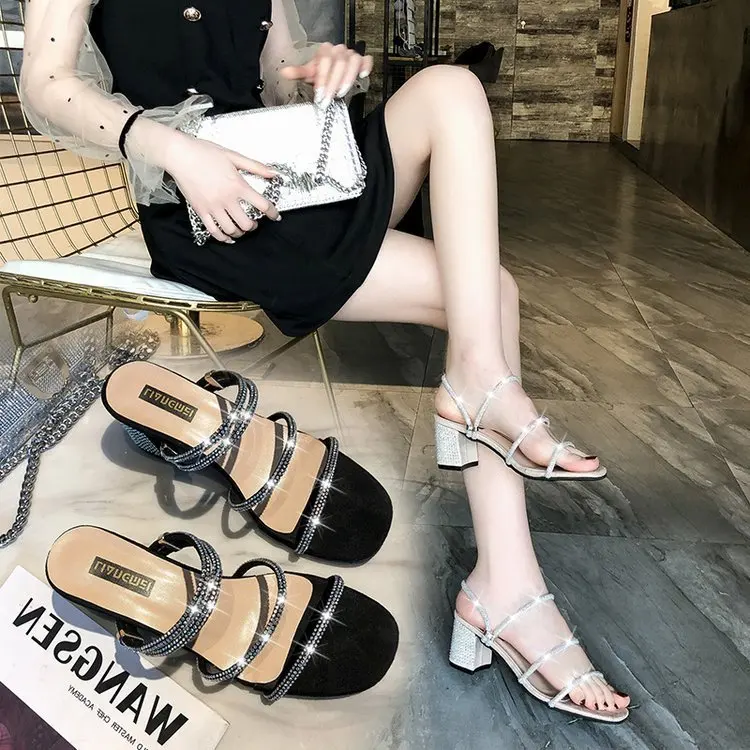 Женские сандалии со стразами женская обувь 2019 | Обувь