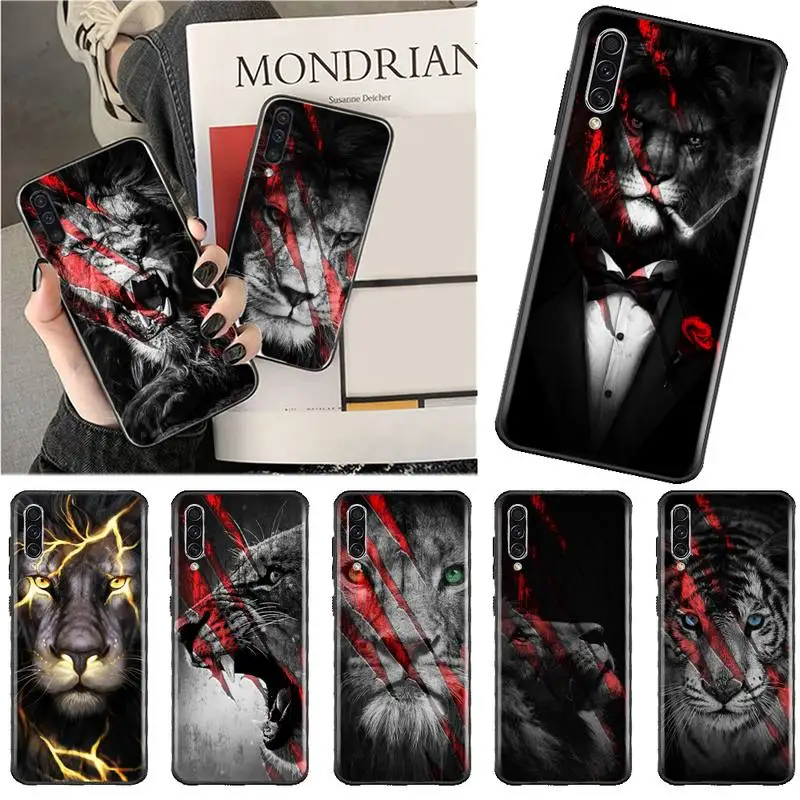 

Tiger Leopard Lion Phone Case For Samsung A40 A50 A51 A71 A20E A20S S8 S9 S10 S20 Plus note 20 ultra 4G 5G