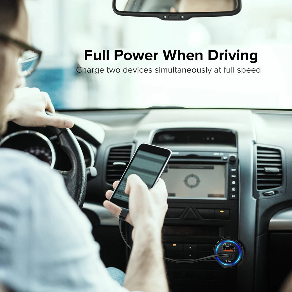 3.1A двойное USB Автомобильное зарядное устройство 3 0 Быстрая зарядка для BMW E46 E60 Ford