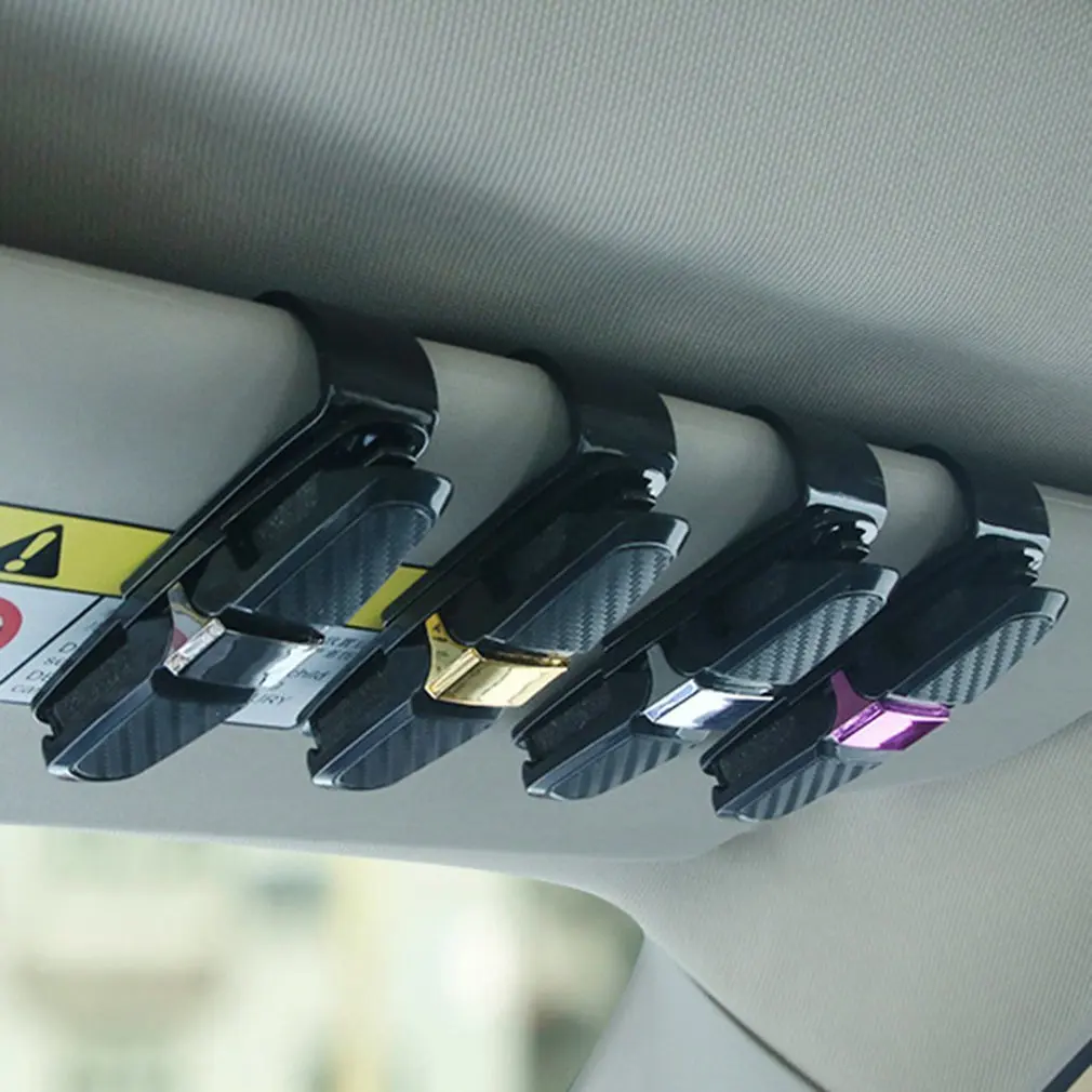 

Универсальный автомобильный держатель для очков, зажим для хранения очков, держатель для карт и билетов, Чехол для очков, аксессуары для очк...