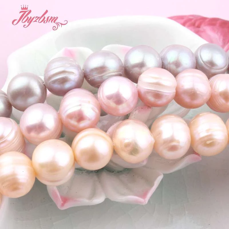 9-10mm Freshwater Pearl Nearround Beads Loose Natural Stone For Jewelry Making DIY Bracelet Necklace Earring Strand 15&quot | Украшения и