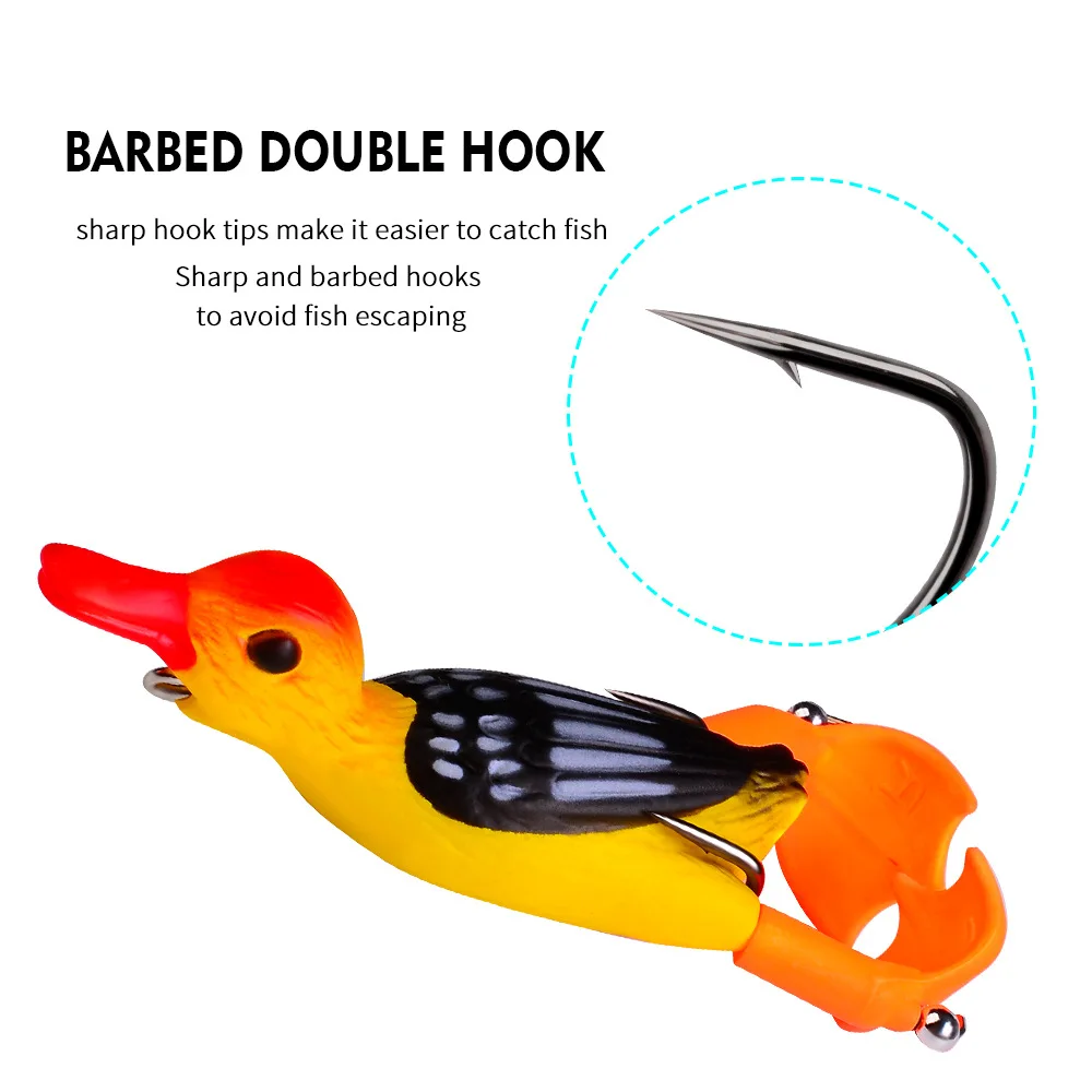 

10 Color Floating Duck 9cm Rotating Fins Luya Bait 11g Rotating Tractor Fishing Bait Thunder Frog Bionic Bait Pesca Peche