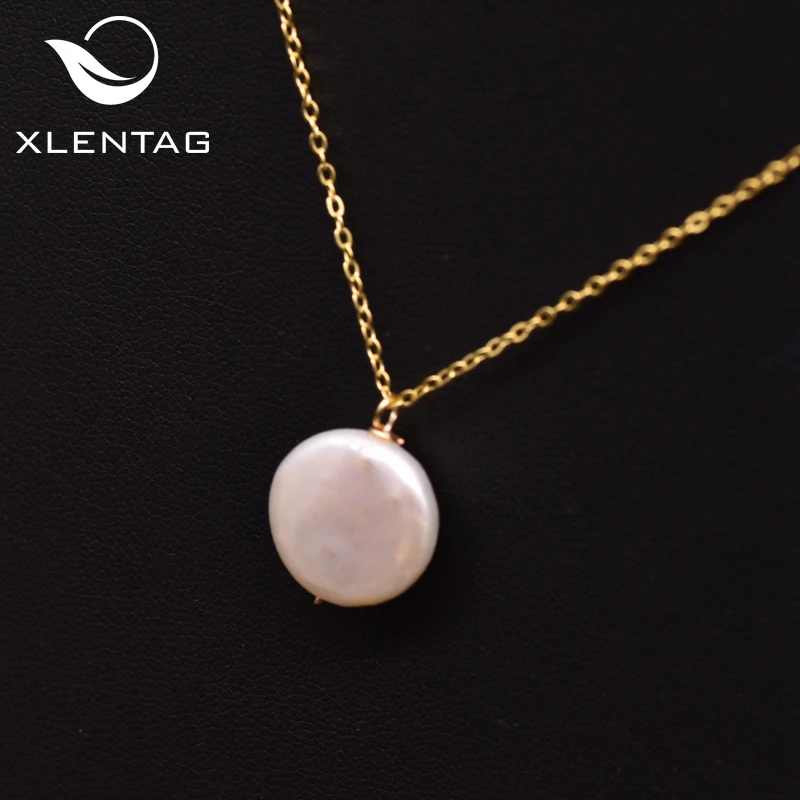 XlentAg ожерелье из стерлингового серебра 925 пробы с натуральным пресноводным