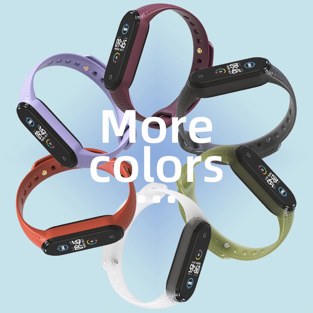 

For Mi Band 5 6 Strap Bracelet Miband 5 Opaska Wristband for Xiaomi Correa Smart Band 4 Pulseira Silicone Pasek Mi 5 Band