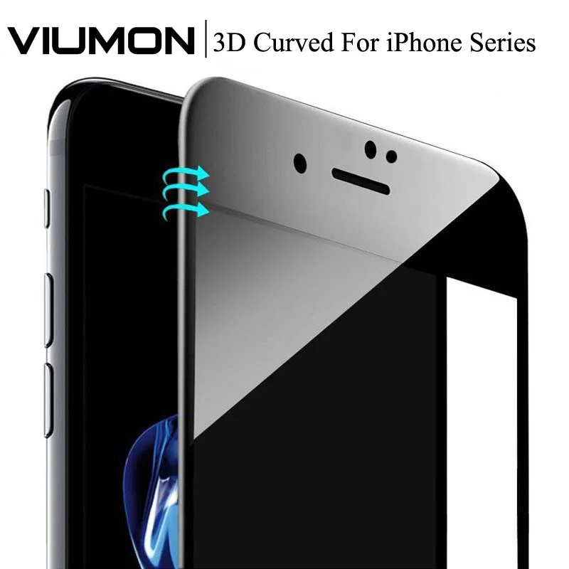 3D изогнутое полное покрытие Премиум Закаленное стекло для Apple iPhone 6 6s 7 8 Plus X XS Max