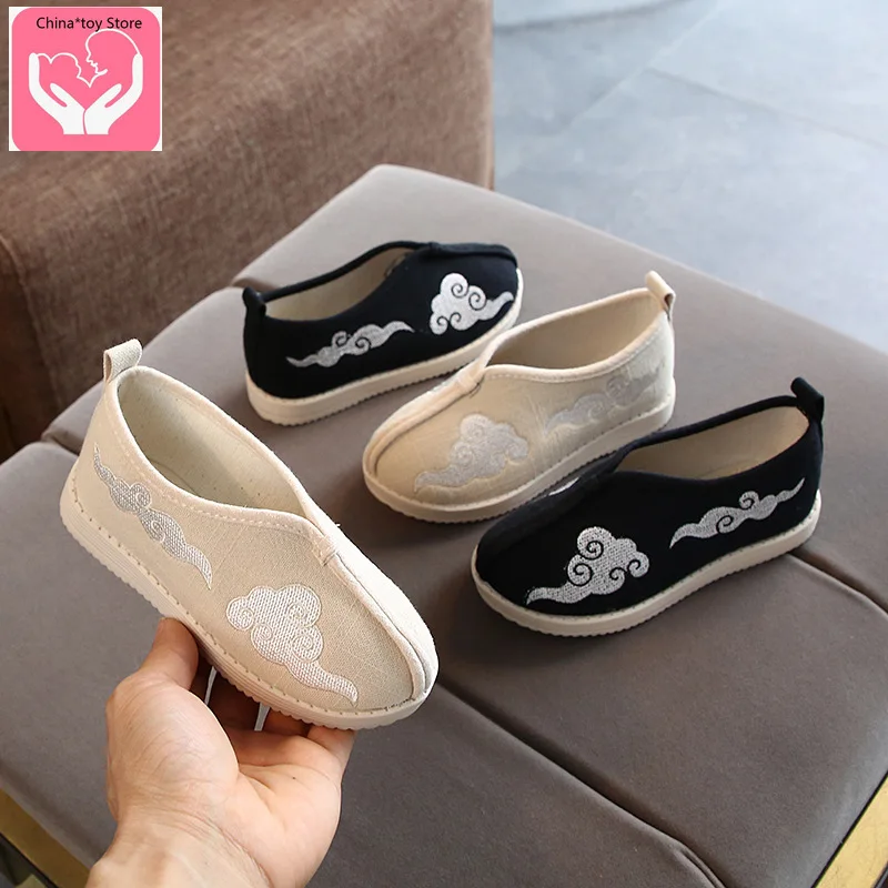 Children's Embroidery Shoes Chinese Style Cloth Shoes Boys Shoes Embroidery Dance Shoes Hanfu Shoes Baby Performance Shoes