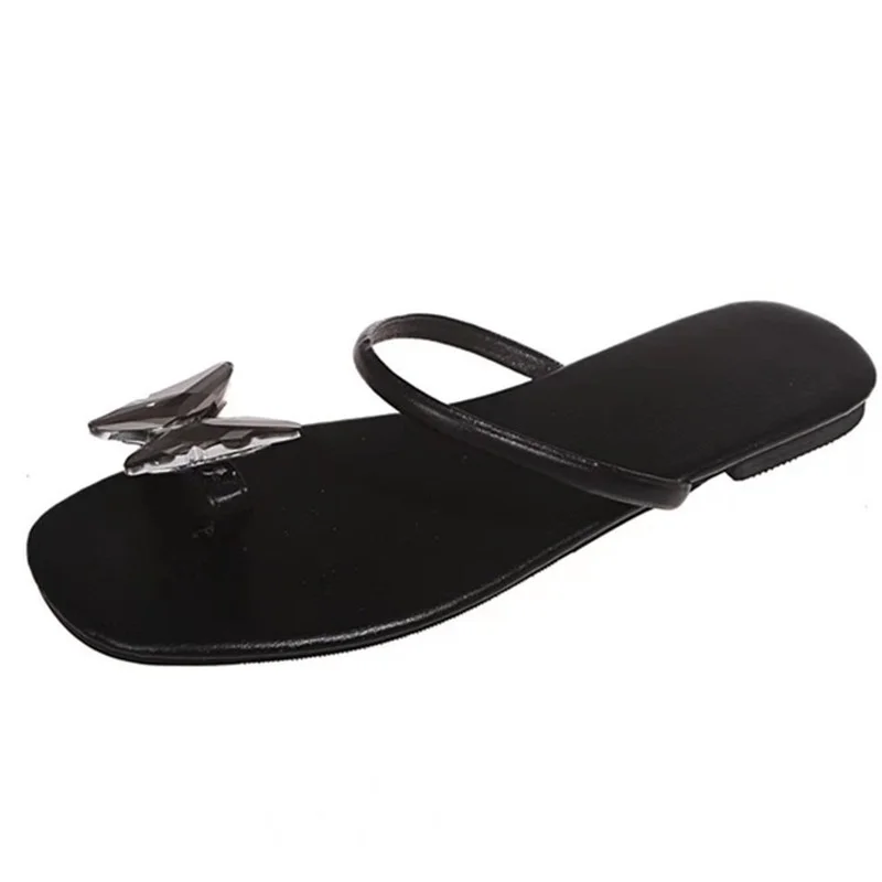 

Ladies Flat Bow Sandals 2021 Summer New Solid Color Round Toe Casual Shoes Comfortable Lightweight Beach Shoes Zapatos De Mujer