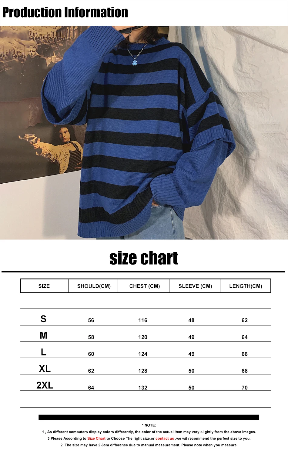 LAPPSTER Men Harajuku Oversized Sweater Fall Pullover Man Fake Two Pieces Streetwear Sweater Korean Fashion Striped Clothes