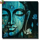 Набор для алмазной вышивки сделай сам, картина с синим лотосом, буддой, религия, икона 5d, квадратная, круглая, стразы