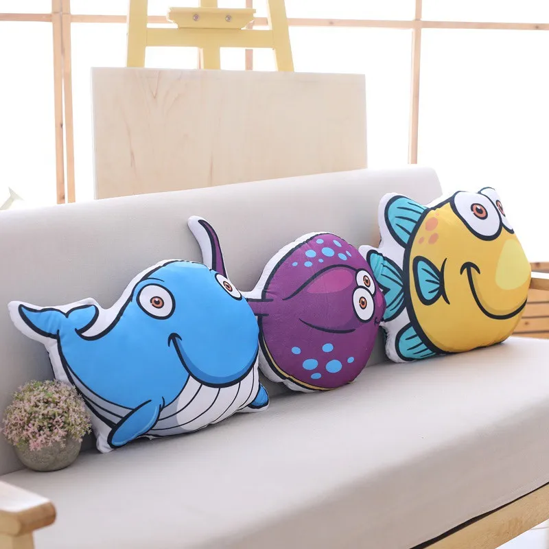 Милая мультяшная Подушка с морскими животными Осьминог Морская звезда черепаха