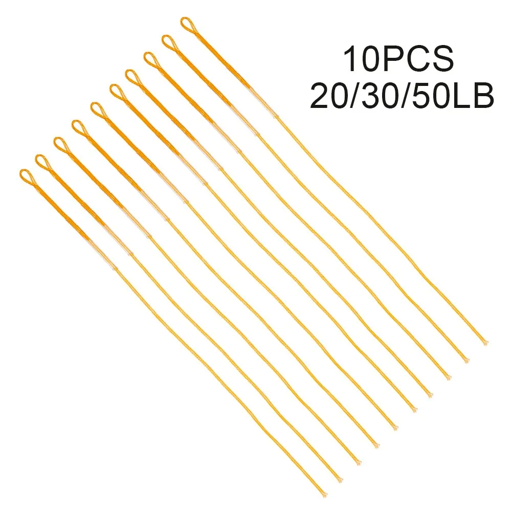 

10Pcs/Set High Strength Nylon Braided Leader Loops 20LB/30LB/50LB Fly Fishing Line Loop Connector Fishing Tackle Accessories