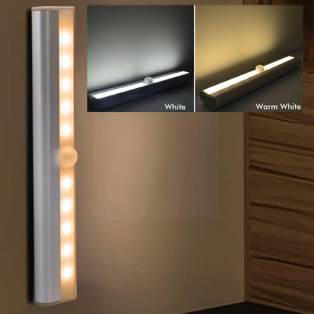 

10led Battery Pool Cabinet Light Wardrobe Night Light Lighting Kitchen Wall Light Light Bedroom Closet M3C8