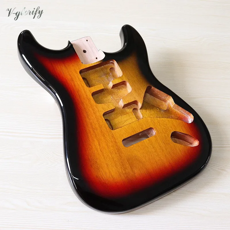pappel holz st elektrische gitarre körper sunburst farbe gitarre körper zubehör gitarre barrel körper hochglanz free global shippi